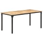 Mesa de comedor de madera de mango rugosa 160x80x76 cm de , Mesas de cocina y de comedor - Ref: Foro24-321974, Precio: 262,22...