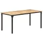 Mesa de comedor de madera de mango rugosa 160x80x76 cm de , Mesas de cocina y de comedor - Ref: Foro24-321974, Precio: 248,46...