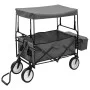 Carrito de mano plegable con capota acero gris de , Carretillas de carga - Ref: Foro24-145512, Precio: 112,94 €, Descuento: %