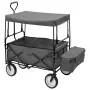 Carrito de mano plegable con capota acero gris de , Carretillas de carga - Ref: Foro24-145512, Precio: 112,94 €, Descuento: %