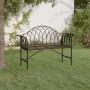 Banco de jardín de dos plazas 128 cm acero negro de , Bancos de jardín - Ref: Foro24-318828, Precio: 144,63 €, Descuento: %