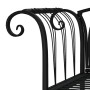 Banco de jardín de dos plazas 128 cm acero negro de , Bancos de jardín - Ref: Foro24-318828, Precio: 144,63 €, Descuento: %