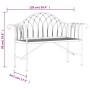 Banco de jardín de dos plazas 128 cm acero negro de , Bancos de jardín - Ref: Foro24-318828, Precio: 144,63 €, Descuento: %
