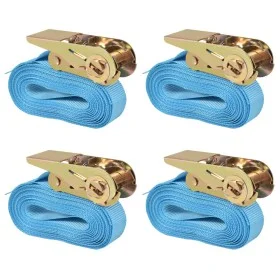 Correas de sujeción de trinquete 4 uds 0,8 Ton 6mx25mm azul de vidaXL, Correas de amarre - Ref: Foro24-142652, Precio: 20,32 ...