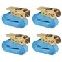 Correas de sujeción de trinquete 4 uds 0,8 Ton 6mx25mm azul de vidaXL, Correas de amarre - Ref: Foro24-142652, Precio: 20,64 ...