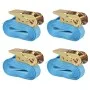 Ratchet Fastening Straps 4 Pcs 0.8 Ton 6mx25mm Blue by vidaXL, Tie down straps - Ref: Foro24-142652, Price: 20,32 €, Discount: %