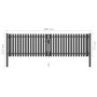 Puerta de valla del jardín de acero gris antracita 4x1,25 cm de , Puertas de jardín - Ref: Foro24-146333, Precio: 390,83 €, D...