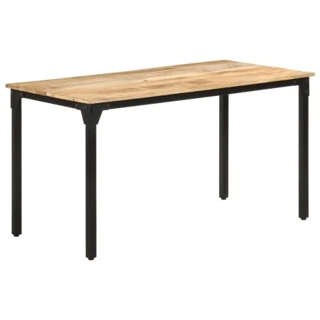 Mesa de comedor madera de mango rugosa 140x70x76 cm de , Mesas de cocina y de comedor - Ref: Foro24-321973, Precio: 234,96 €,...