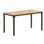 Mesa de comedor madera de mango rugosa 140x70x76 cm de , Mesas de cocina y de comedor - Ref: Foro24-321973, Precio: 234,96 €,...