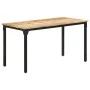 Mesa de comedor madera de mango rugosa 140x70x76 cm de , Mesas de cocina y de comedor - Ref: Foro24-321973, Precio: 234,96 €,...