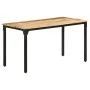 Mesa de comedor madera de mango rugosa 140x70x76 cm de , Mesas de cocina y de comedor - Ref: Foro24-321973, Precio: 234,96 €,...