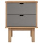 Mesita de noche OTTA madera de pino marrón y gris 45x39x57 cm de vidaXL, Mesitas de noche - Ref: Foro24-348577, Precio: 60,09...