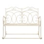 Banco de jardín metal blanco envejecido 104 cm de , Bancos de jardín - Ref: Foro24-45436, Precio: 151,95 €, Descuento: %