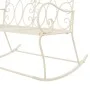 Banco de jardín metal blanco envejecido 104 cm de , Bancos de jardín - Ref: Foro24-45436, Precio: 149,07 €, Descuento: %