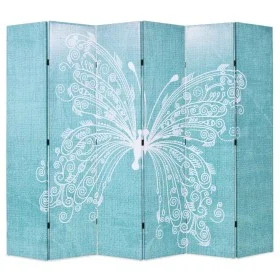 Biombo divisor plegable 228x170 cm mariposa azul de , Divisores de ambientes - Ref: Foro24-245888, Precio: 144,32 €, Descuent...