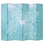 Biombo divisor plegable 228x170 cm mariposa azul de , Divisores de ambientes - Ref: Foro24-245888, Precio: 147,23 €, Descuent...