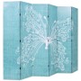 Biombo divisor plegable 228x170 cm mariposa azul de , Divisores de ambientes - Ref: Foro24-245888, Precio: 147,23 €, Descuent...