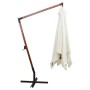 Sombrilla colgante con palo de madera blanca 300x300 cm de , Sombrillas - Ref: Foro24-42968, Precio: 155,23 €, Descuento: %
