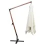 Sombrilla colgante con palo de madera blanca 300x300 cm de , Sombrillas - Ref: Foro24-42968, Precio: 153,67 €, Descuento: %
