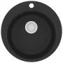 Fregadero de cocina de granito con un seno redondo negro de vidaXL, Fregaderos - Ref: Foro24-142956, Precio: 185,82 €, Descue...