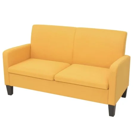Sofá de 2 plazas 135x65x76 cm amarillo de vidaXL, Sofás - Ref: Foro24-244710, Precio: 223,86 €, Descuento: %