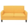 Sofá de 2 plazas 135x65x76 cm amarillo de vidaXL, Sofás - Ref: Foro24-244710, Precio: 226,22 €, Descuento: %