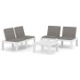 Set de muebles de jardín 3 piezas con cojines plástico blanco de , Conjuntos de jardín - Ref: Foro24-3059827, Precio: 313,96 ...