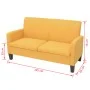 Sofá de 2 plazas 135x65x76 cm amarillo de vidaXL, Sofás - Ref: Foro24-244710, Precio: 223,86 €, Descuento: %