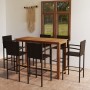 Conjunto de bar para jardín 7 piezas marrón de , Conjuntos de jardín - Ref: Foro24-3068016, Precio: 556,48 €, Descuento: %