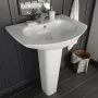 Lavabo de pie de cerámica blanco 650x520x200 mm de vidaXL, Lavabos - Ref: Foro24-143001, Precio: 168,01 €, Descuento: %
