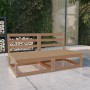Sofá de jardín de 2 plazas marrón miel madera maciza de pino de , Sofás de exterior - Ref: Foro24-3075232, Precio: 131,26 €, ...
