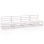 4 seater garden sofa white solid pine wood by , Outdoor sofas - Ref: Foro24-3075340, Price: 283,31 €, Discount: %