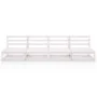 4-Sitzer-Gartensofa aus weißem massivem Kiefernholz von , Outdoor-Sofas - Ref: Foro24-3075340, Preis: 283,31 €, Rabatt: %