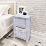 Mesitas de noche 2 unidades madera blanca de vidaXL, Mesitas de noche - Ref: Foro24-242867, Precio: 112,13 €, Descuento: %
