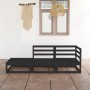 Juego de muebles de jardín 3 piezas negro madera maciza de pino de , Conjuntos de jardín - Ref: Foro24-3075473, Precio: 220,8...