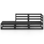 Juego de muebles de jardín 3 piezas negro madera maciza de pino de , Conjuntos de jardín - Ref: Foro24-3075473, Precio: 220,8...