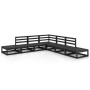 Juego de muebles de jardín 7 piezas negro madera maciza de pino de , Conjuntos de jardín - Ref: Foro24-3075508, Precio: 463,3...