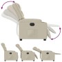 Sillón reclinable eléctrico de cuero sintético crema en Sillones | Comprar online en Foru.es