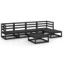 Juego de muebles de jardín 9 piezas negro madera pino maciza de , Conjuntos de jardín - Ref: Foro24-3075543, Precio: 437,94 €...