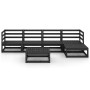 Juego de muebles de jardín 9 piezas negro madera pino maciza de , Conjuntos de jardín - Ref: Foro24-3075543, Precio: 437,94 €...