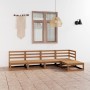 Muebles de jardín 7 piezas marrón miel madera maciza de pino de , Conjuntos de jardín - Ref: Foro24-3075517, Precio: 327,20 €...