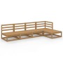 Muebles de jardín 7 piezas marrón miel madera maciza de pino de , Conjuntos de jardín - Ref: Foro24-3075517, Precio: 327,20 €...