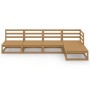 Muebles de jardín 7 piezas marrón miel madera maciza de pino de , Conjuntos de jardín - Ref: Foro24-3075517, Precio: 327,20 €...