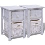 Mesitas de noche 2 unidades madera blanca de vidaXL, Mesitas de noche - Ref: Foro24-242867, Precio: 112,13 €, Descuento: %