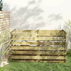 Compostador de tablas de madera de pino impregnada 180x90x90 cm de vidaXL, Compostadores - Ref: Foro24-42955, Precio: 97,36 €...
