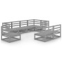 Muebles de jardín 8 piezas gris madera de pino maciza de , Conjuntos de jardín - Ref: Foro24-3075626, Precio: 569,98 €, Descu...