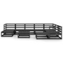 Juego de muebles de jardín 10 pzas y cojines negro madera pino de , Conjuntos de jardín - Ref: Foro24-3075763, Precio: 721,27...