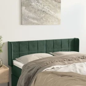 Cabecero de terciopelo verde oscuro 147x16x78/88 cm de , Cabeceros y pies de cama - Ref: Foro24-3118819, Precio: 73,62 €, Des...