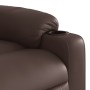 Sillón reclinable eléctrico de cuero sintético marrón en Sillones | Comprar online en Foru.es