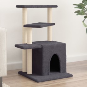 Rascador para gatos con postes de sisal gris oscuro 83,5 cm en Mobiliario para gatos | Comprar online en Foru.es
